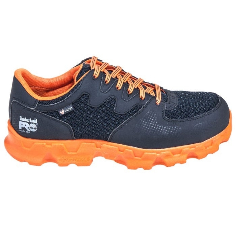 Timberland PRO Men's Black and Orange Athletic Shoes